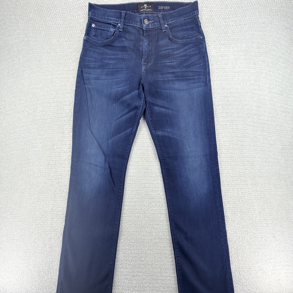 7 For‎ All Mankind Carson Luxe Performance Jeans Men's 30 Dark Wash Stretch USA